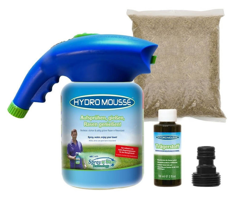 Hydro Mousse - sprühen, fertig, Rasen?